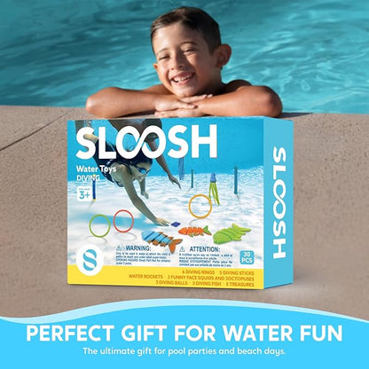 JOYIN 30 Pcs Diving Pool Toys for Kids Ages 3-12 Jumbo Set with Storage Bag Pool Games Summer Swim Water FishToys nirvanaguru