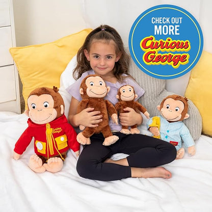 KIDS PREFERRED Curious George Monkey Stuffed Animal Plush Toys Soft Cutest Cuddle Plushie Gifts for Baby and Toddler Boys and Girls - 8 Inches nirvanaguru