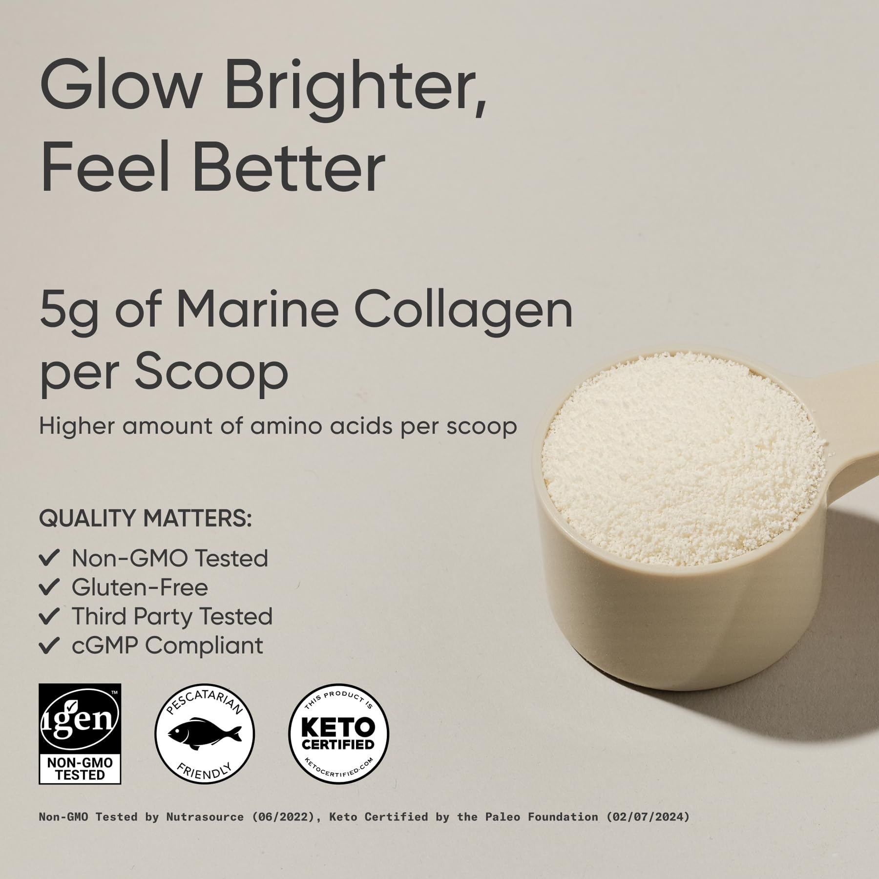 Sports Research Marine Collagen Peptides Powder - Sourced from Wild-Caught Fish, Pescatarian Friendly, Keto Certified & Non-GMO Verified - Easy to Mix in Water or Juice! (34 Servings) - Nirvana Guru