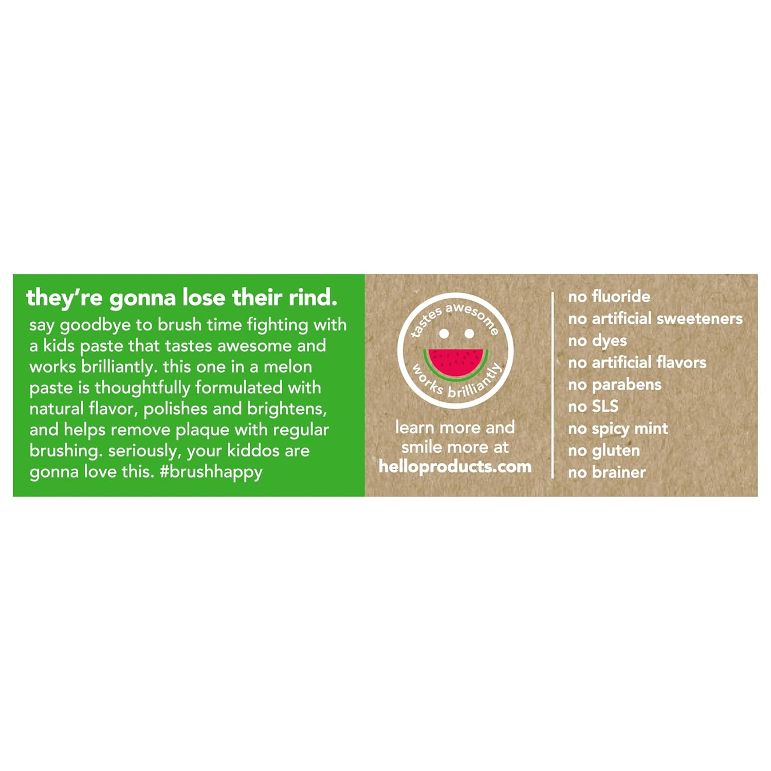 hello Fresh Watermelon Fluoride Free Kids Toothpaste, 4.2 Oz Tube Nirvana Guru