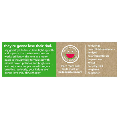 hello Fresh Watermelon Fluoride Free Kids Toothpaste, 4.2 Oz Tube Nirvana Guru