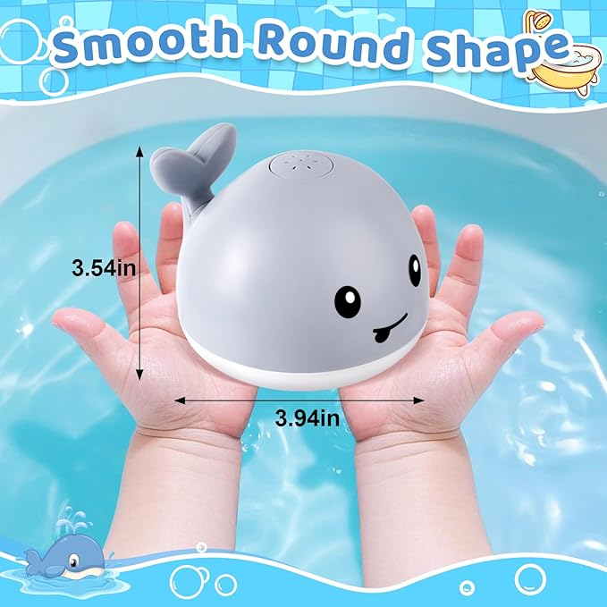 Gigilli Upgraded Baby Bath Toys, Rechargeable Light Up Bath Toys for Kids 1-3, Baby 6-12 12-18 Months Whale Bath Toy Sprinkler, Fountain Bathtub Toys Toddler Newborn Birthday Gifts nirvanaguru