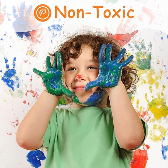 ABEIER Washable Finger Paint for Toddlers, Safe Non-Toxic, 12 Vibrant Colors (1.21fl oz), Baby Safe Paint for Hand and Feet, Mess Free Art Supplies for Kids, Preschool Learning Gifts, Ages 1-3 4 5 6+ nirvanaguru