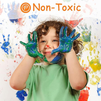 ABEIER Washable Finger Paint for Toddlers, Safe Non-Toxic, 12 Vibrant Colors (1.21fl oz), Baby Safe Paint for Hand and Feet, Mess Free Art Supplies for Kids, Preschool Learning Gifts, Ages 1-3 4 5 6+ nirvanaguru