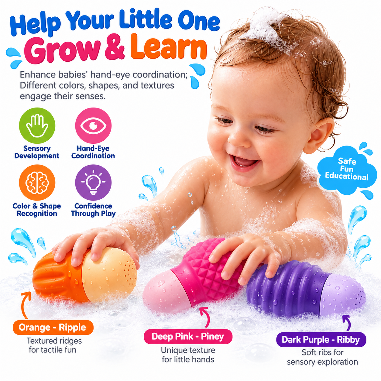 Baby Bath Toys - Pool Water Toys Toddler Bath Toys for Kids Ages 1-3
