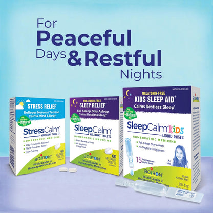 Boiron StressCalm for Relief of Stress, Anxiousness, Nervousness, Irritability, and Fatigue - 60 Count - Nirvana Guru