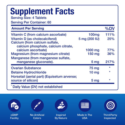 Osteo-Plex Bone Health Supplement for Women - Clinical Formula Bone Strength Supplement with Magnesium Calcium Vitamin D3 & Trace Minerals Complex - Easy to Swallow Gentle Tablets - 240 Count Nirvana Guru