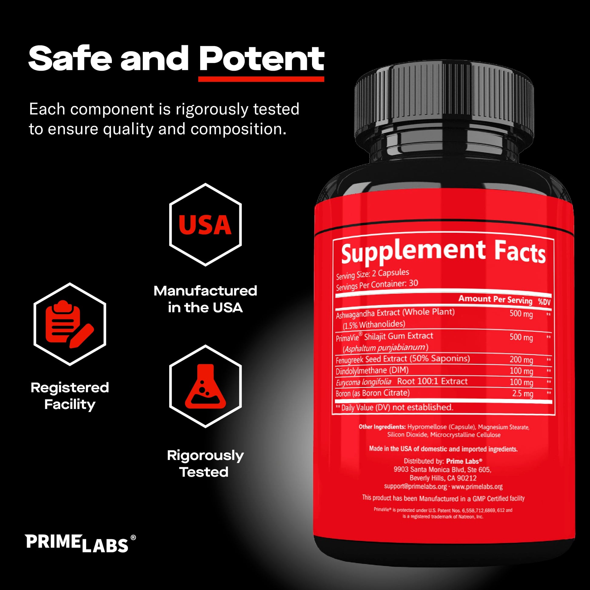 Prime Labs - Men's Testosterone Booster - Stamina, Endurance, & Strength Booster - 60 Caplets Nirvana Guru