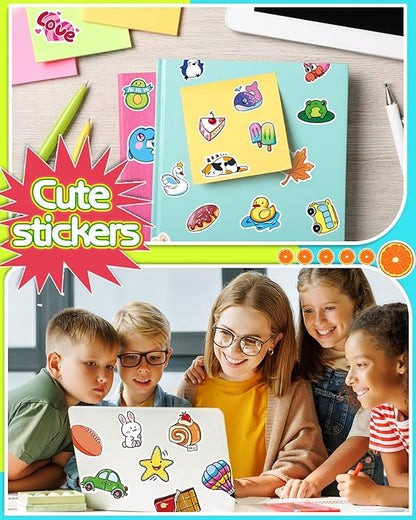 600 Pcs Cute Stickers for Kids, Water Bottle Stickers for Teens, Kawaii Vinyl Phone Laptop Skateboard Animal Waterproof Sticker, Bulk Aesthetic Sticker Packs for Boys Girls Teacher nirvanaguru