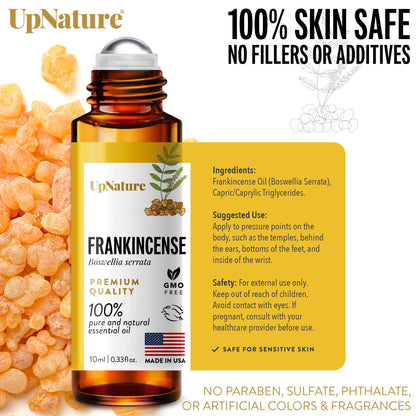UpNature Lavender Essential Oil Pure Roll On - 100% Natural Lavender Oil for Skin