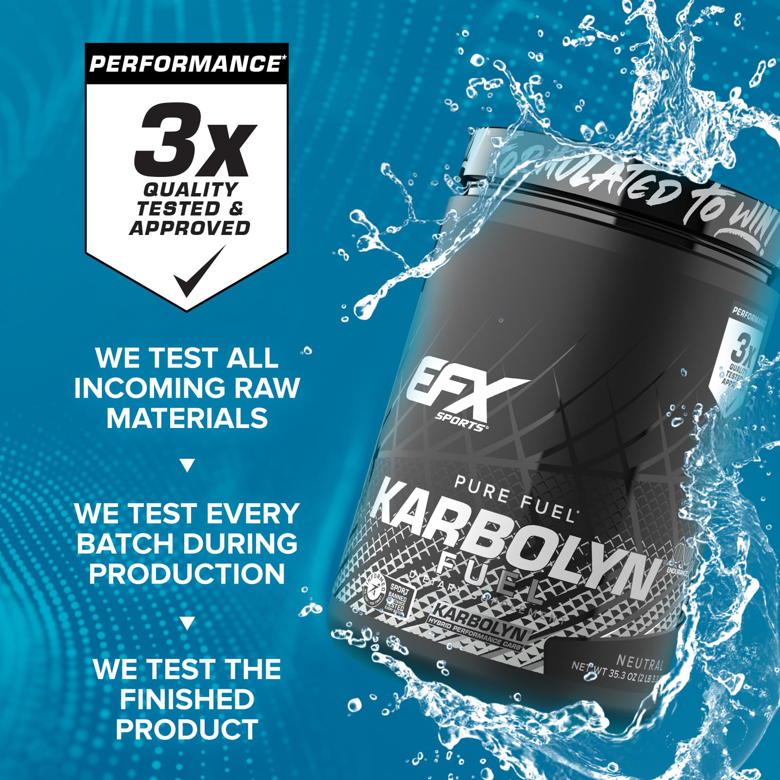 EFX Sports Karbolyn Fuel | Fast-Absorbing Carbohydrate Powder | Carb Load, Sustained Energy, Quick Recovery | Stimulant Free | 39 Servings (Neutral) Nirvana Guru