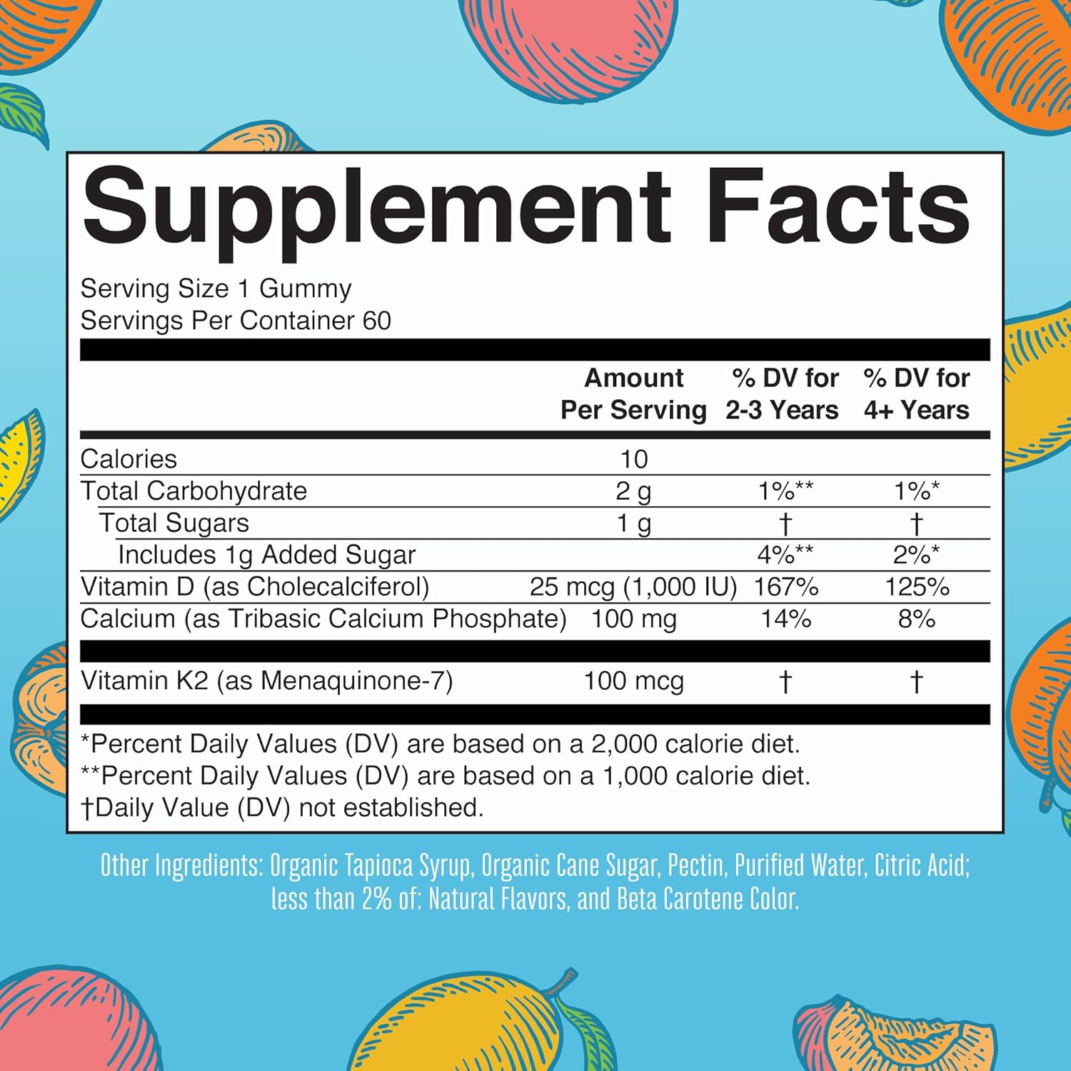 MaryRuth Organics Calcium with Vitamin D & Vitamin K2, 2 Month Supply, Calcium Supplement Supports Bone Health & Joint Support, with Vitamins D3 K2 Gummies, Vegan, Non-GMO, Gluten Free, 60 Count - Nirvana Guru