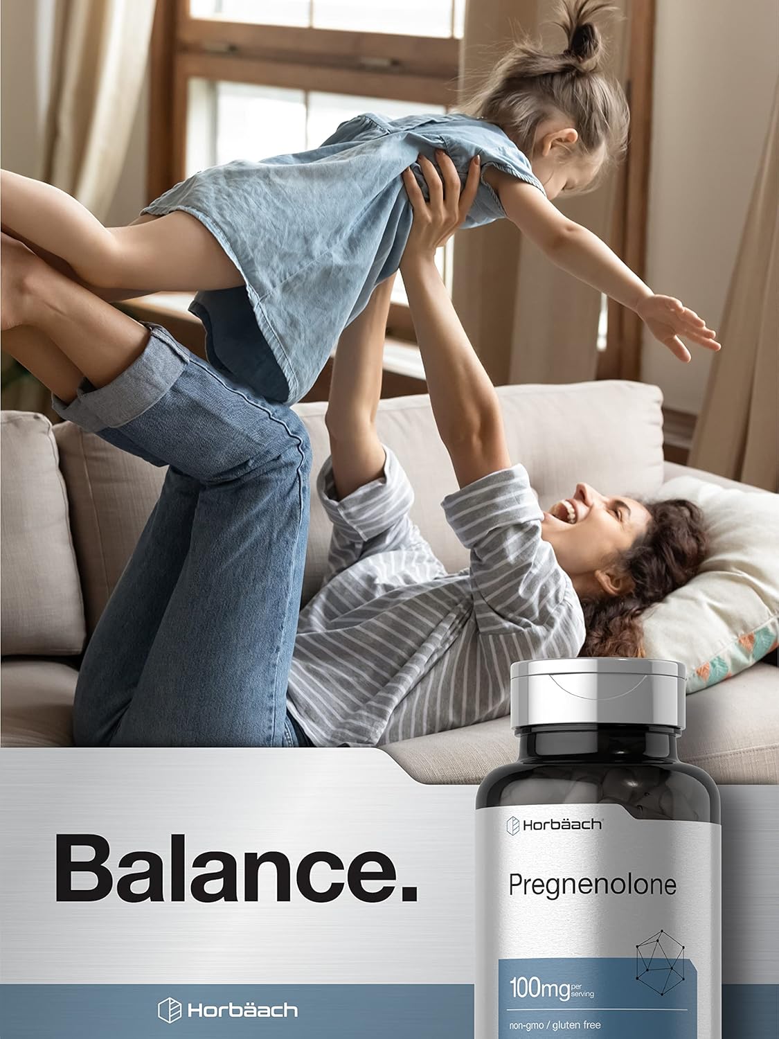 Horbäach Pregnenolone 100mg | 180 Capsules | Non-GMO and Gluten Free Supplement - Nirvana Guru