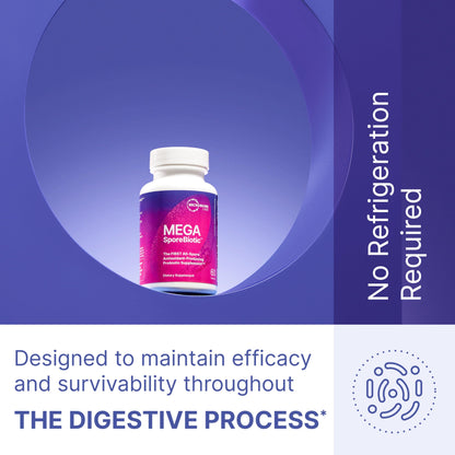 Microbiome Labs MegaSporeBiotic Probiotics for Women & Men - Spore Based Probiotics for Digestive Health - Shelf Stable & Travel-Friendly (60 Capsules) - Nirvana Guru