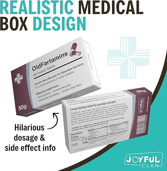 Funny Prank Pill Box with Sweets, Gag Gifts for Men, 20th 30th 40th 50th 60th 70th Birthday Gifts for Him, Novelty Joke Birthday Gifts for Boyfriend, Birthday Gift Hamper for Her nirvanaguru