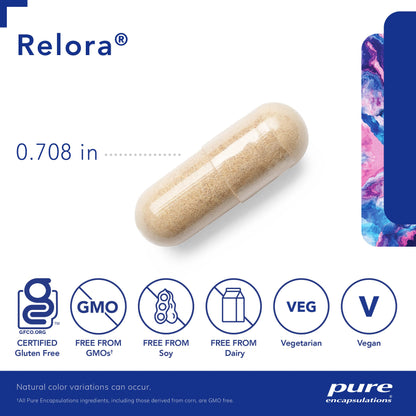 Pure Encapsulations Relora | Hypoallergenic Supplement Promotes Healthy Cortisol and DHEA Production and Moderates Occasional Stress | 60 Capsules - Nirvana Guru