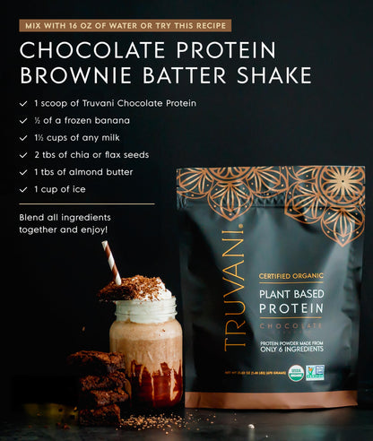Truvani Vegan Protein Powder | Vanilla | 20g Organic Plant Based Protein | 18 Servings | Keto | Gluten & Dairy Free | Low Carb | No Added Sugar