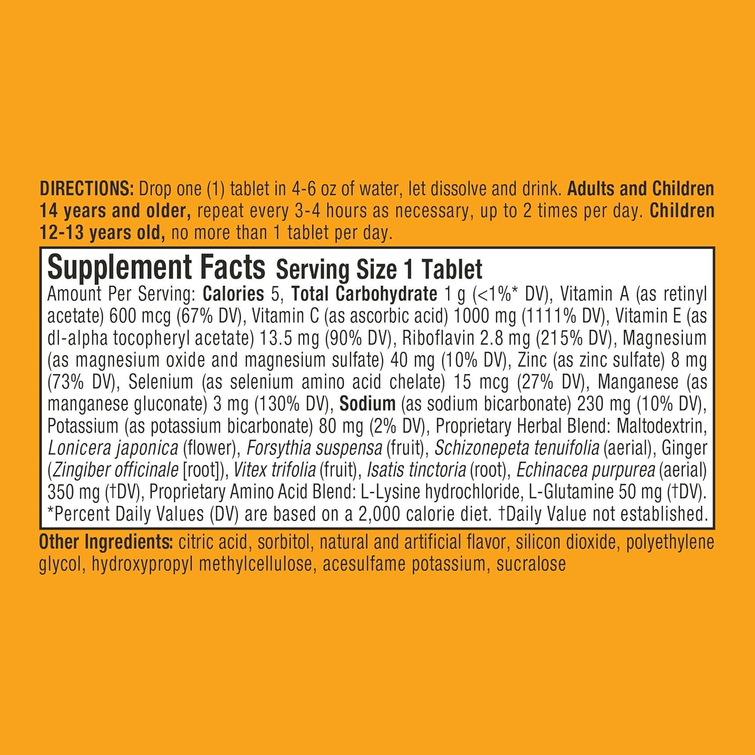 Airborne Zesty Orange Effervescent Tablets, 10 count - 1000mg of Vitamin C - Immune Support Supplement (Pack of 6) Nirvana Guru