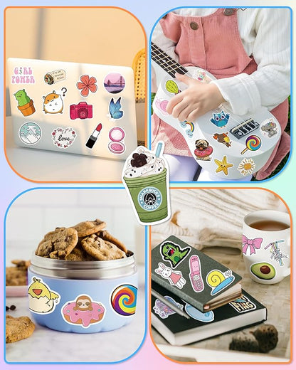 Sticker for Water Bottles, 300 Pcs/Pack Cute Vinyl Waterproof Vsco Laptop Stickers for School Students Gifts Classroom Teachers Prizes Stickers for Kids Teens Girls nirvanaguru