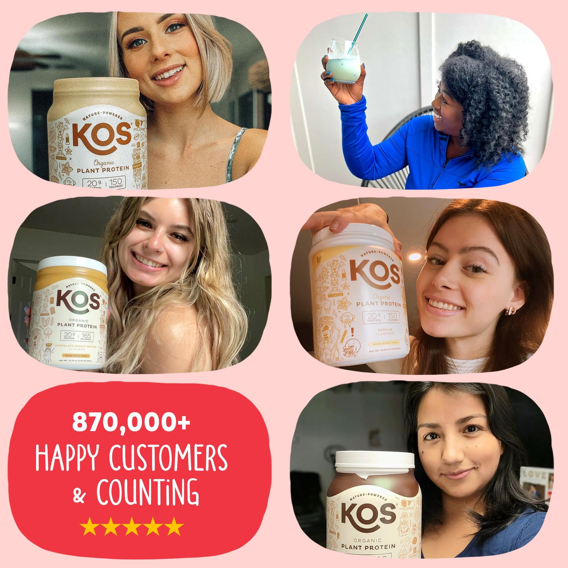 KOS Vegan Protein Powder Erythritol Free, Vanilla USDA Organic - Pea Protein Blend, Plant Based Superfood Rich in Vitamins & Minerals - Keto, Dairy Free - Meal Replacement for Women & Men, 28 Servings - Nirvana Guru