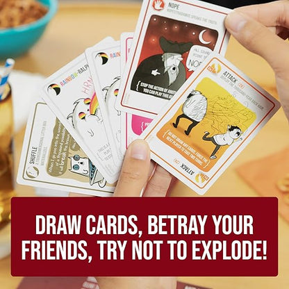 Exploding Kittens Original Edition - 2-5 Players - Ages 7+ - 15 Minutes to Play - High Stakes Card Game - Party Game, Family Game Night, Kid and Adult Card Game nirvanaguru