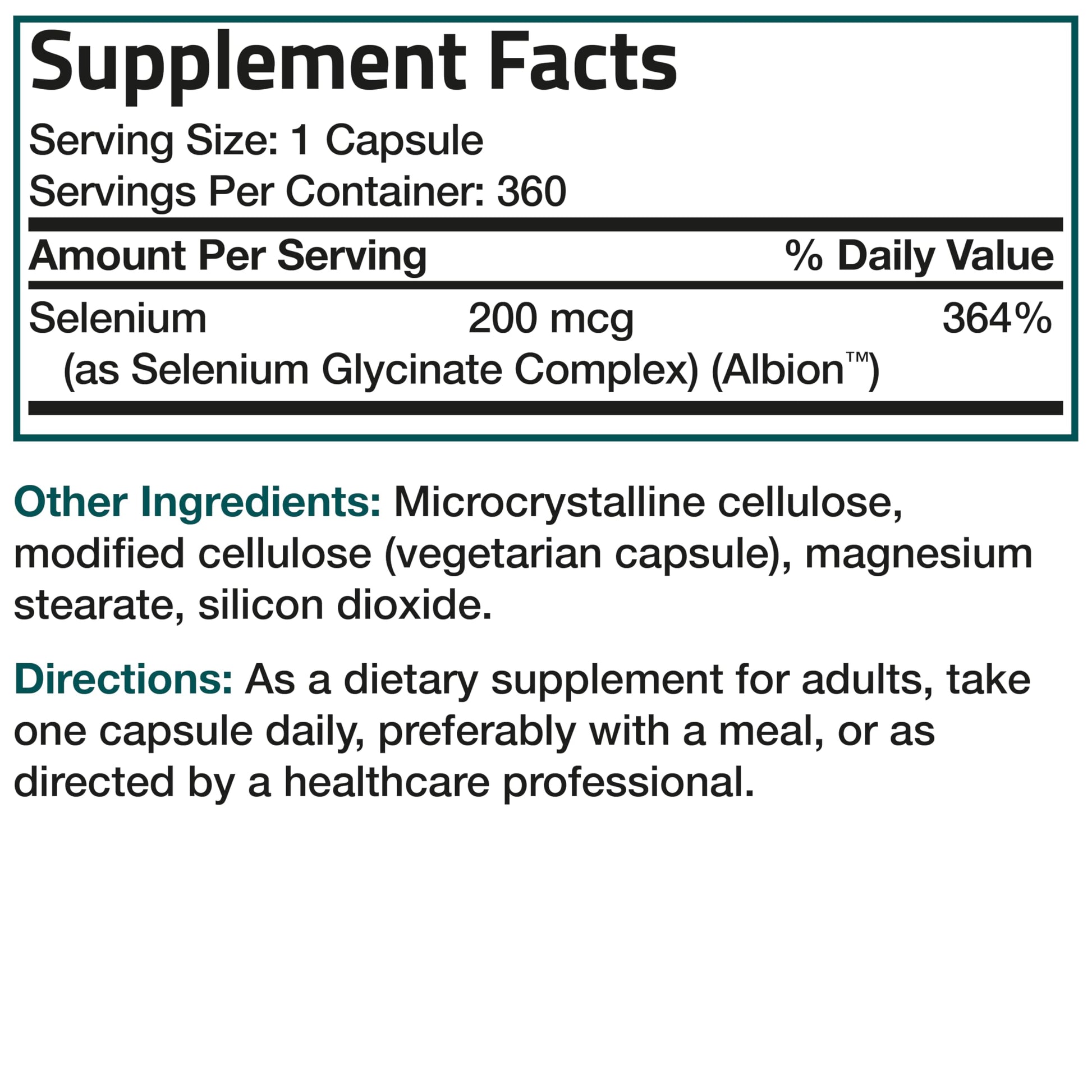 Bronson Selenium 200 mcg – Yeast Free Chelated Amino Acid Complex - Essential Trace Mineral with Superior Absorption, 250 Vegetarian Capsules Nirvana Guru