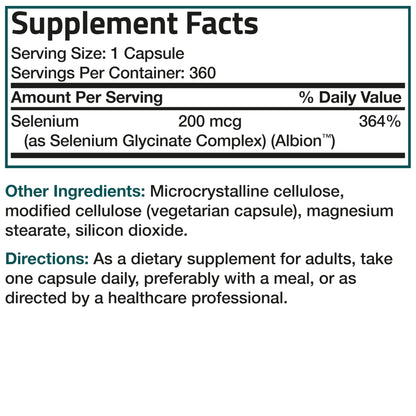 Bronson Selenium 200 mcg – Yeast Free Chelated Amino Acid Complex - Essential Trace Mineral with Superior Absorption, 250 Vegetarian Capsules Nirvana Guru