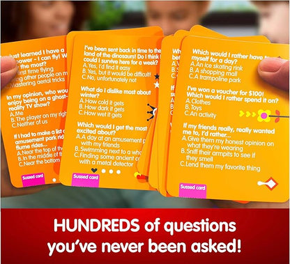 SUSSED The Wacky ‘What Would You Do’ Travel Card Game - Social Fun for Kids and Teens - Easy Game for Families & Road Trips - Ages 7+ - Orange Pack nirvanaguru