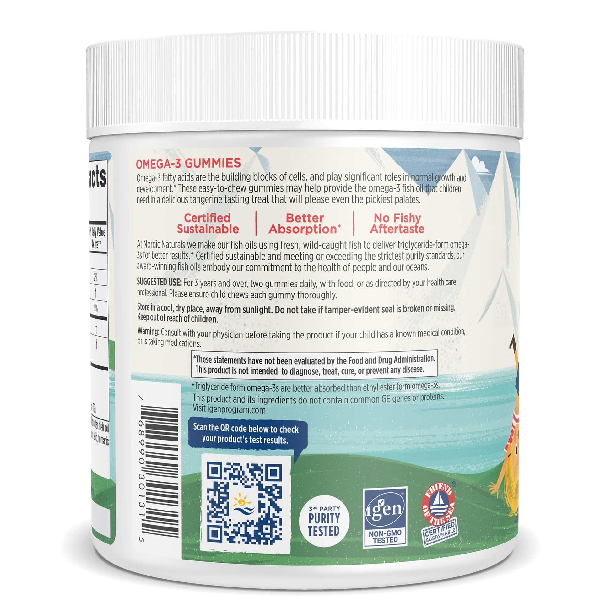 Nordic Naturals Nordic Omega-3 Gummies, Tangerine - 120 Gummies - 82 mg Total Omega-3s with EPA & DHA - Non-GMO - 60 Servings - Nirvana Guru