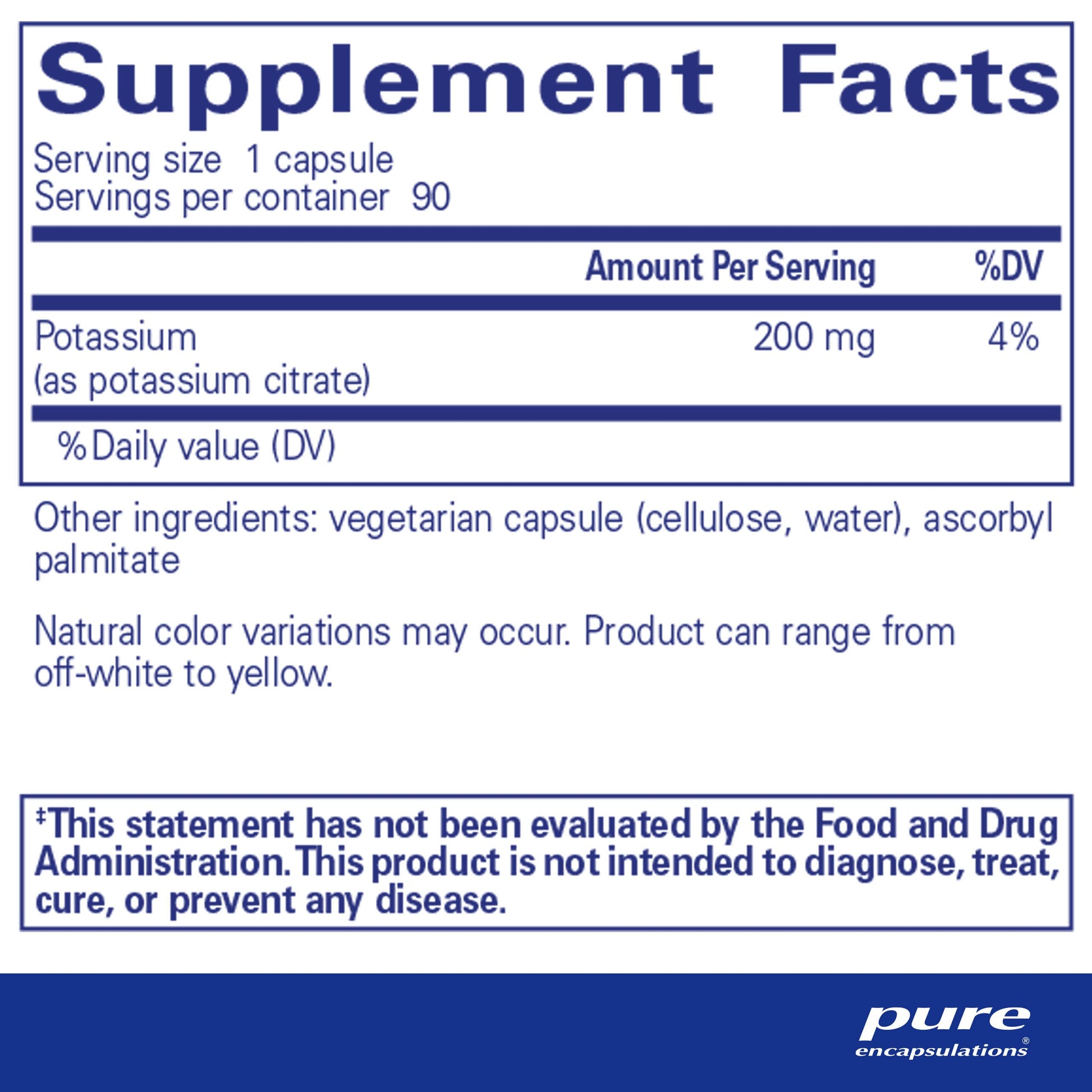 Pure Encapsulations Potassium (Citrate) - Essential Electrolyte Supplement to Support Nerve & Muscle Function, Adrenals, Hormones, Heart Health & Energy* - Potassium Citrate Capsule - 180 Capsules Nirvana Guru