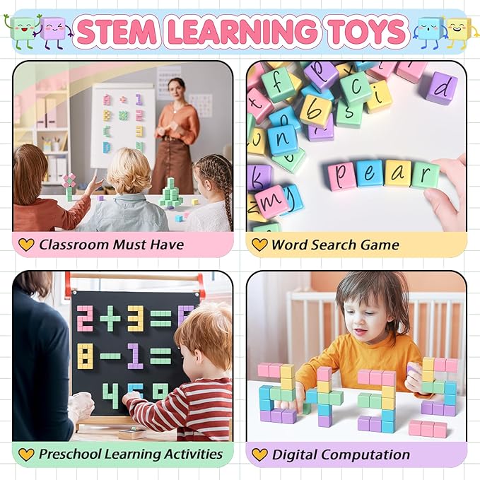 32pcs Magnetic Blocks Building Cubes for Toddlers, Classroom Must Haves Creative Learning Kids Gifts, Preschool Montessori Sensory Autism Magnet Toys for Boys and Girls Ages 3 4 5 6 nirvanaguru