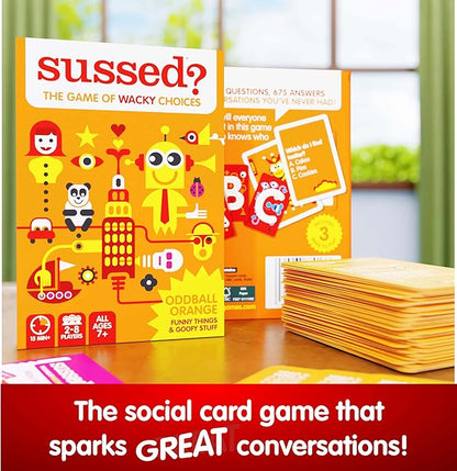 SUSSED The Wacky ‘What Would You Do’ Travel Card Game - Social Fun for Kids and Teens - Easy Game for Families & Road Trips - Ages 7+ - Orange Pack nirvanaguru