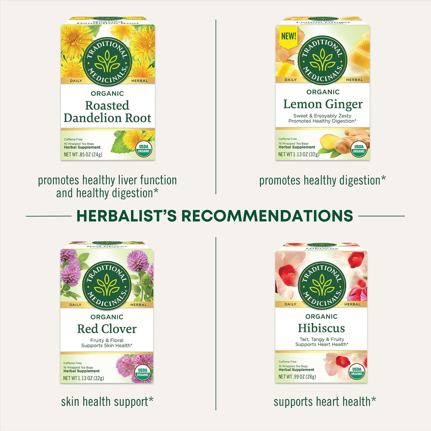 Traditional Medicinals Tea, Organic Everyday Detox Lemon, Supports Healthy Skin & Liver Function, Detox, 16 Tea Bags - Nirvana Guru