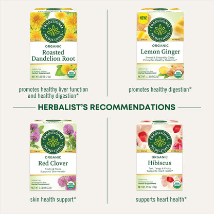 Traditional Medicinals Tea, Organic Everyday Detox Lemon, Supports Healthy Skin & Liver Function, Detox, 16 Tea Bags - Nirvana Guru