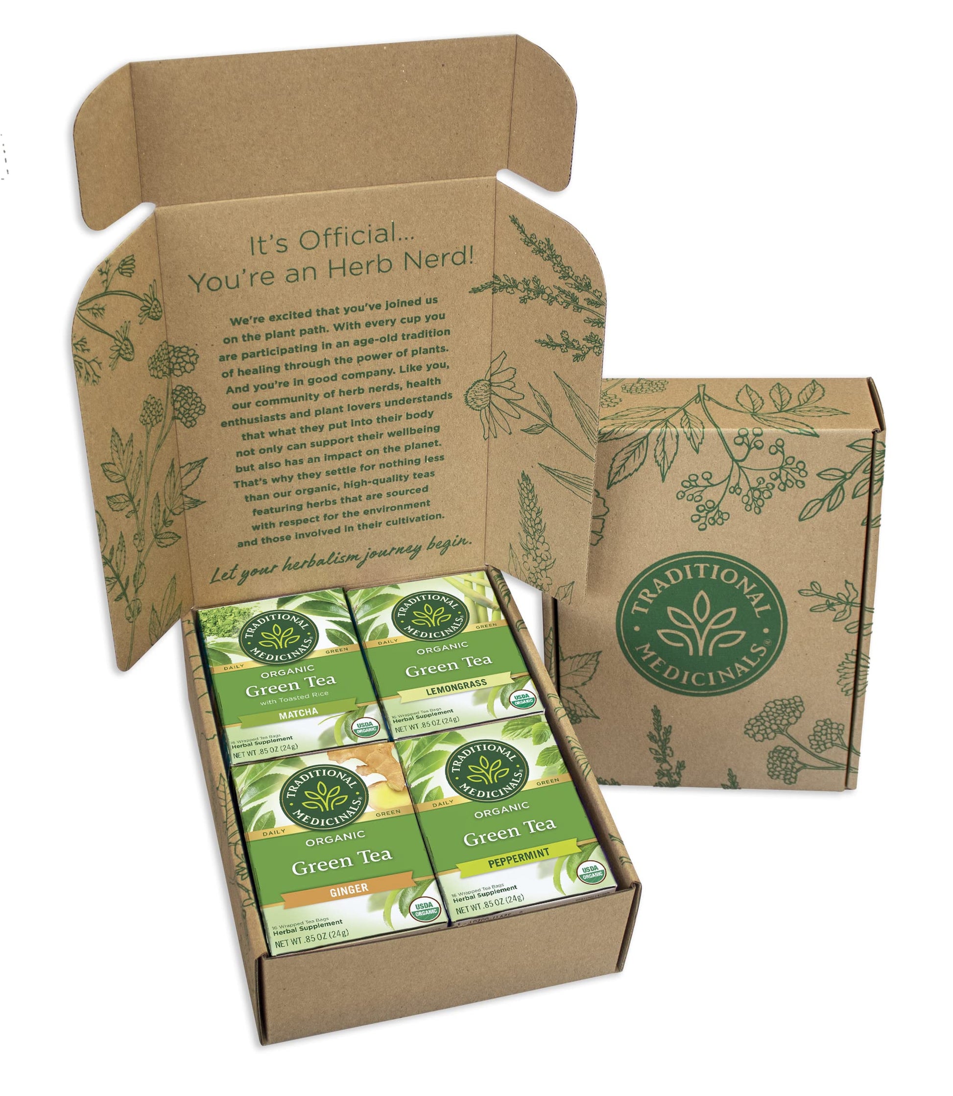 Traditional Medicinals Tea, Organic Green Tea Matcha, Genmaicha, Supports Health, 96 Tea Bags (6 Pack) - Nirvana Guru