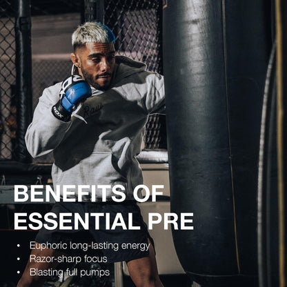 RAW Nutrition - Essential Pre - Chris Bumstead Pre Workout Formula, Sports Nutrition Pre-Workout Powders | Men & Womens Drink, Energy Powder for Working Out (Peach Mango)