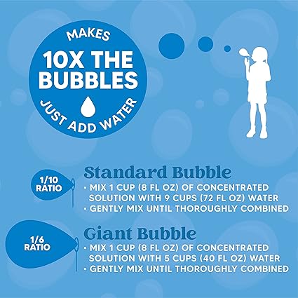 JOYIN 32 OZ Concentrated Bubble Solution for Bubble Machines (Up to 2.5 Gallons), Concentrated Solution Refills for Machine, Wands, Blower, Easter, Kids, Parties nirvanaguru