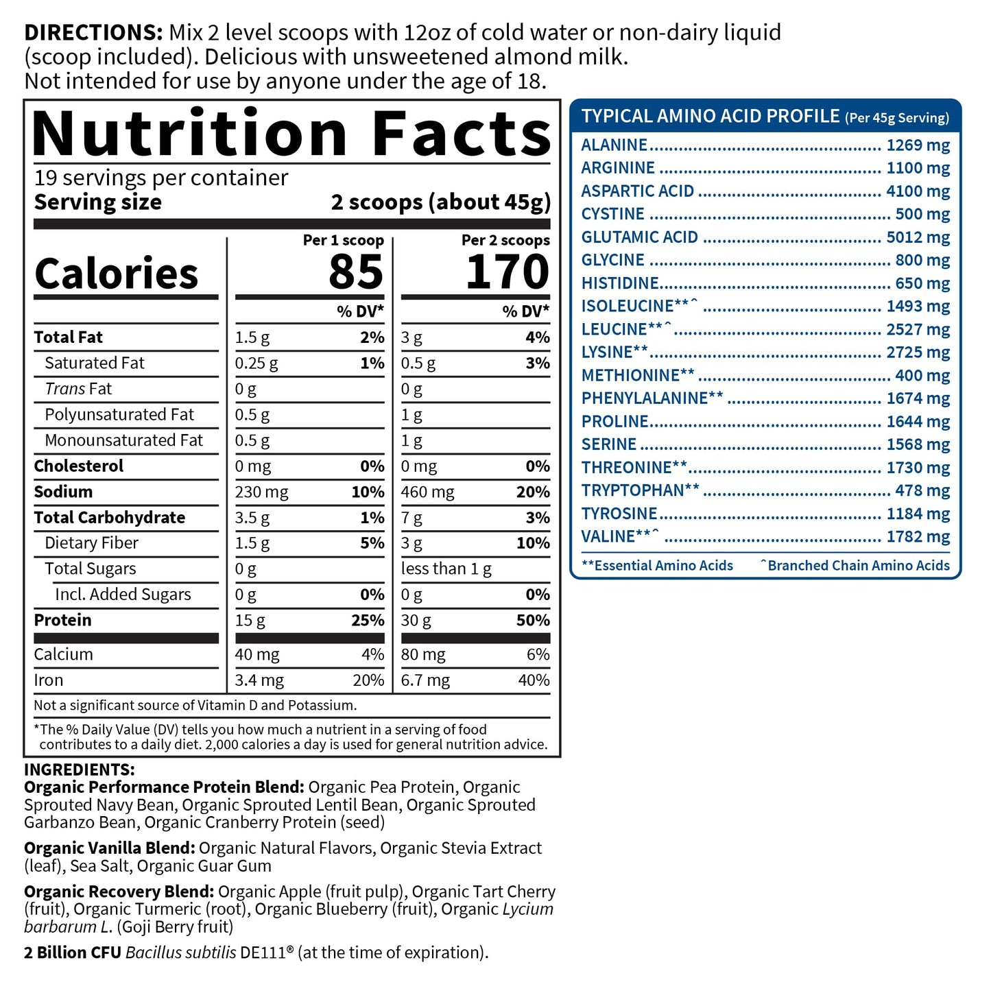 Organic Vegan Chocolate Protein Powder with Probiotics, BCAAs, 30g Plant Protein, NSF Certified, Gluten Free & Sport, Non GMO, Garden of Life Sport Protein Powder - 19 Servings - Nirvana Guru