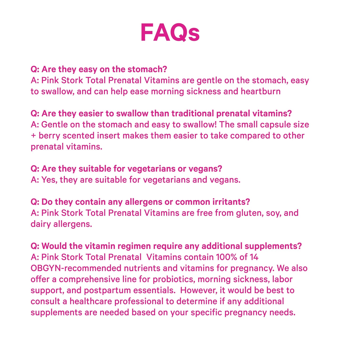 Pink Stork Total Prenatal Vitamins with DHA, Folate, Iron, Choline, and Vitamin B12 - Prenatals for Women to Support Fetal Development, Pregnancy Essentials, Berry Essence, 60 Capsules, 1 Month Supply Nirvana Guru