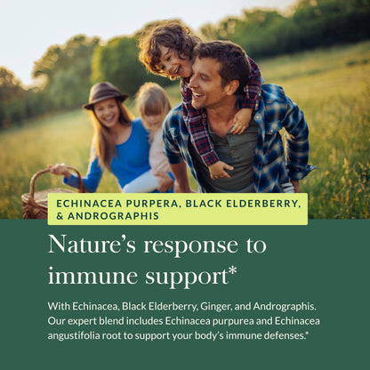 Gaia Herbs Quick Defense - Fast-Acting Immune Support Supplement for Use at Onset of Symptoms - with Echinacea, Black Elderberry, Ginger & Andrographis - 80 Vegan Liquid Phyto-Capsules (8-Day Supply) - Nirvana Guru