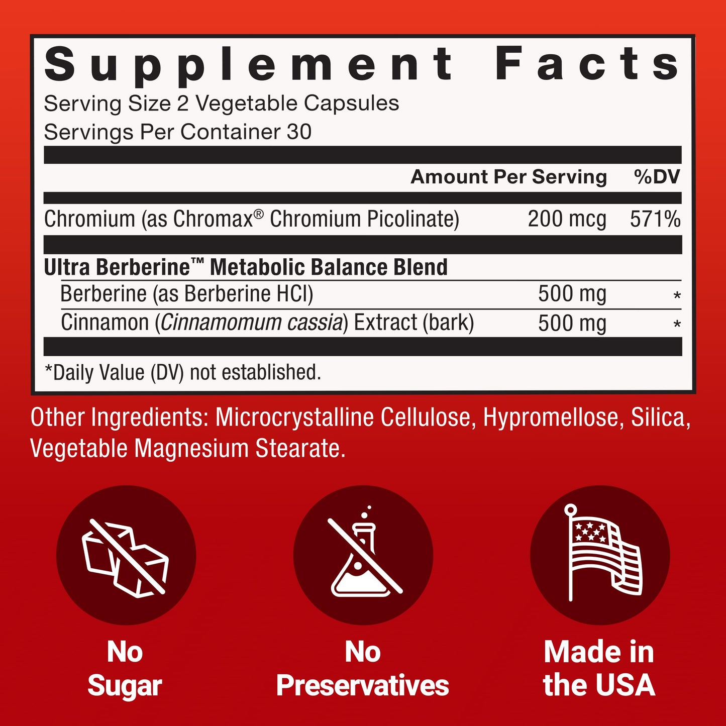 FORCE FACTOR Ultra Berberine, Berberine Supplement with 500mg Berberine HCl Plus Chromium & Cinnamon Bark Extract to Support Metabolism & Daily Wellness, Non-GMO, Gluten Free, 60 Vegetable Capsules Nirvana Guru