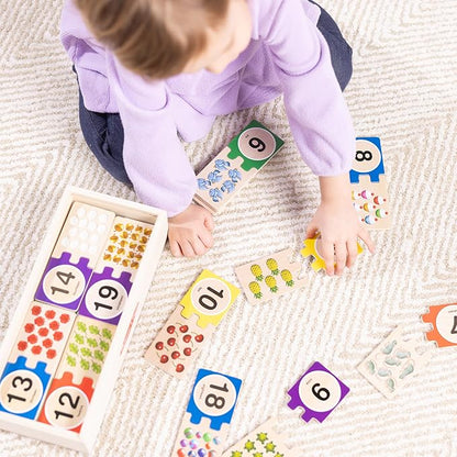 Melissa & Doug Self-Correcting Wooden Number Puzzles with Storage Box (40 pcs) nirvanaguru