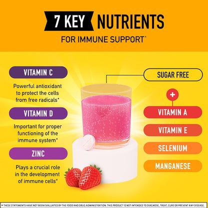 Airborne 1000mg Vitamin C + Zinc Sugar Free Multivitamin Immune Support Effervescent Fizzy Drink Tablets, Zesty Orange Flavor with Powerful Antioxidants Vitamins A C & E, 30 Tablets (3 Pack) Nirvana Guru