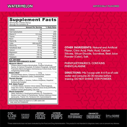 BSN N.O.-XPLODE Pre Workout Powder, Energy Supplement for Men and Women with Creatine and Beta-Alanine, Flavor: Fruit Punch, 30 Servings Nirvana Guru