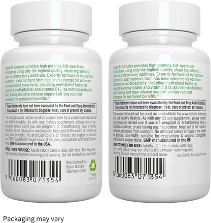 Igennus Super B-Complex Methylated B-Vitamins, MTHFR Supplement with Methylfolate & B12 Methylcobalamin, High Bioavailability & Potency, Vegan, Lab Verified, 180 Small Tablets Nirvana Guru