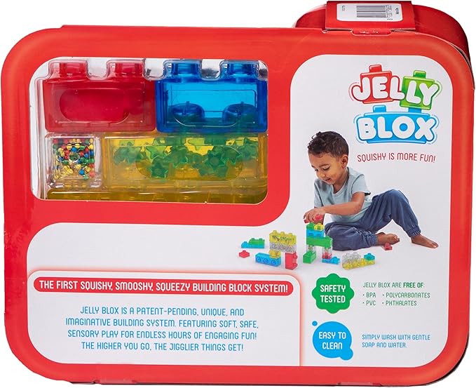 Goliath Jelly Blox Creative Kit | Includes 20 Blocks | Toddler & Preschool Building Blocks Kids Can Squeeze, Stretch, Squish | Safety Tested & Ouch-Free | Tactile, Sensory Play Toy for Ages 2+ nirvanaguru