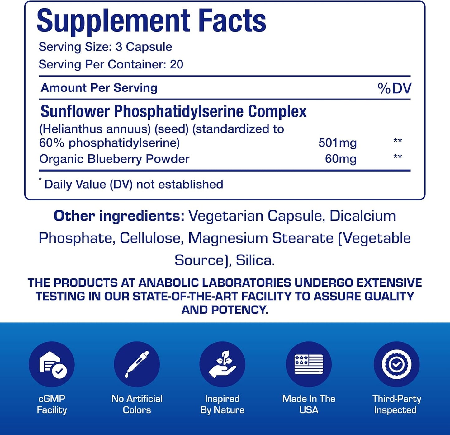 Cognagen Memory Supplement for Brain Support - Clinically Formulated Ultra High Potency Phosphatidylserine Supplement - Brain Vitamin for Memory and Focus Support - Non GMO & Soy Free - 60 Capsules Nirvana Guru