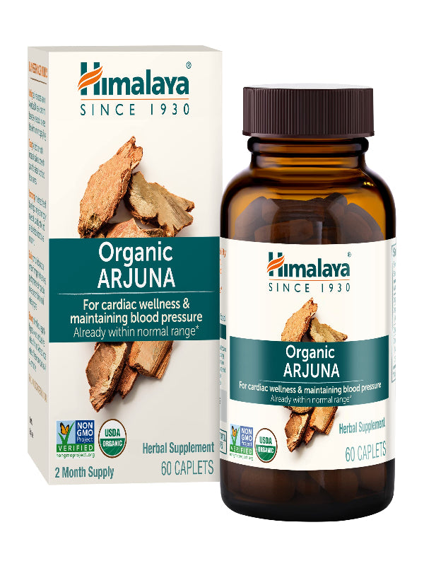 Himalaya Organic Arjuna, Blood Pressure Supplement for Cardiovascular Wellness and Heart Health, 700mg, 60 Count (Pack of 2) - Nirvana Guru