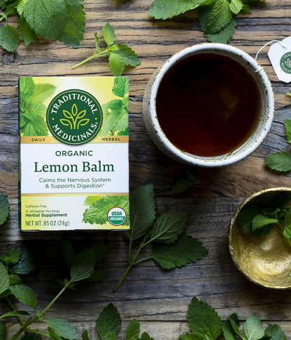 Traditional Medicinals Tea Lemon Balm Org ( 2 Pack) - Nirvana Guru