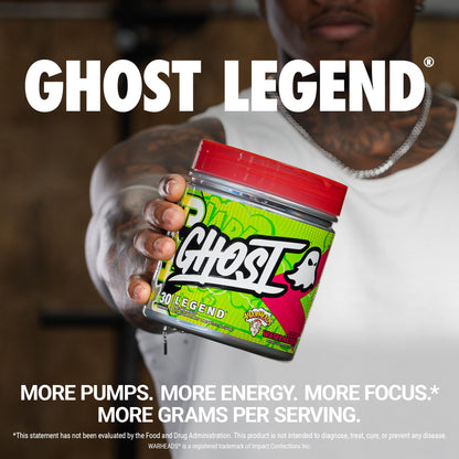 GHOST Legend Pre-Workout Powder, Blue Raspberry - 30 Servings – Pre-Workout for Men & Women with Choline, L-Citrulline, & Beta Alanine for Energy & Focus Nirvana Guru